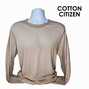 NWT Cotton Citizen Prince Men's Long Sleeve Tee Tan Size L